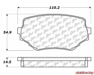 Centric C-Tek Ceramic Brake Pads with Shims 103.06800 - 103.06800