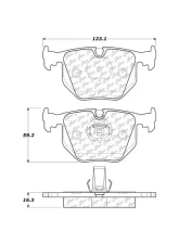 Centric C-Tek Ceramic Brake Pads with Shims 103.06830                                     - 103.06830 - Image 2