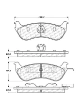 Centric C-Tek Ceramic Brake Pads with Shims 103.06900                                     - 103.06900 - Image 2