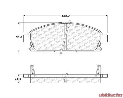 Centric C-Tek Ceramic Brake Pads with Shims 103.06910 - 103.06910