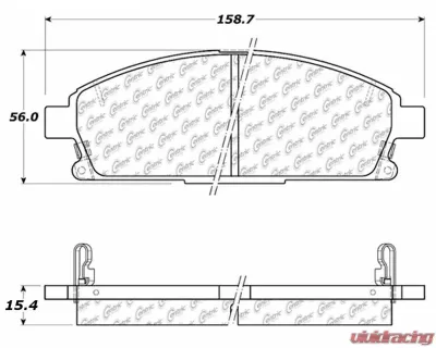 Centric C-Tek Ceramic Brake Pads with Shims 103.06910 - 103.06910