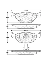 Centric C-Tek Ceramic Brake Pads with Shims 103.06921                                     - 103.06921 - Image 2