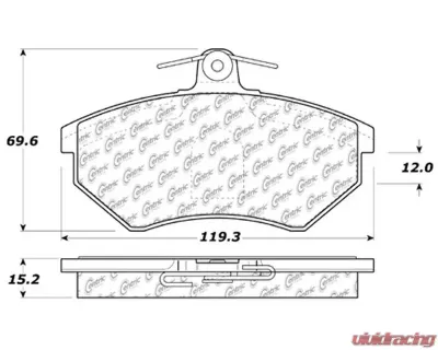 Centric C-Tek Ceramic Brake Pads with Shims 103.06960 - 103.06960