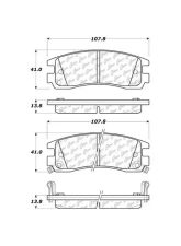 Centric C-Tek Ceramic Brake Pads with Shims 103.06980                                     - 103.06980 - Image 2