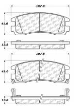 Centric C-Tek Ceramic Brake Pads with Shims 103.06980                                     - 103.06980 - Image 3