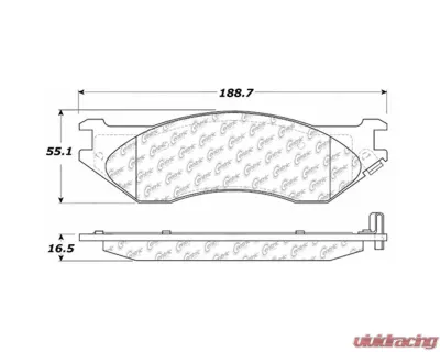Centric C-Tek Ceramic Brake Pads with Shims 103.07020 - 103.07020