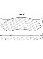 Centric C-Tek Ceramic Brake Pads with Shims 103.07020                                     - 103.07020 - Image 3