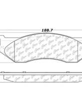 Centric C-Tek Ceramic Brake Pads with Shims 103.07021                                     - 103.07021 - Image 2