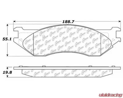 Centric C-Tek Ceramic Brake Pads with Shims 103.07021 - 103.07021