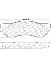 Centric C-Tek Ceramic Brake Pads with Shims 103.07021                                     - 103.07021 - Image 3
