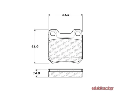 Centric C-Tek Ceramic Brake Pads with Shims 103.07090 - 103.07090