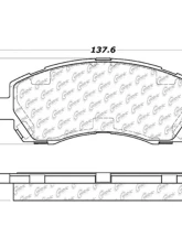 Centric C-Tek Ceramic Brake Pads with Shims 103.07220                                     - 103.07220 - Image 2