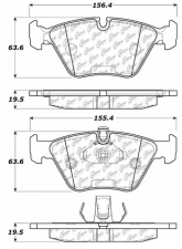Centric C-Tek Ceramic Brake Pads with Shims 103.07250                                     - 103.07250 - Image 3