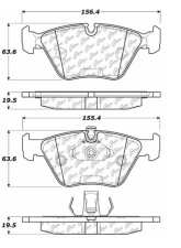 Centric C-Tek Ceramic Brake Pads with Shims 103.07250                                     - 103.07250 - Image 3