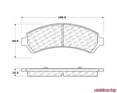 Centric C-Tek Ceramic Brake Pads with Shims 103.07260 - 103.07260
