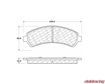 Centric C-Tek Ceramic Brake Pads with Shims 103.07260 - 103.07260