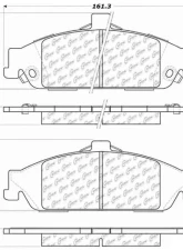 Centric C-Tek Ceramic Brake Pads with Shims 103.07270                                     - 103.07270 - Image 3