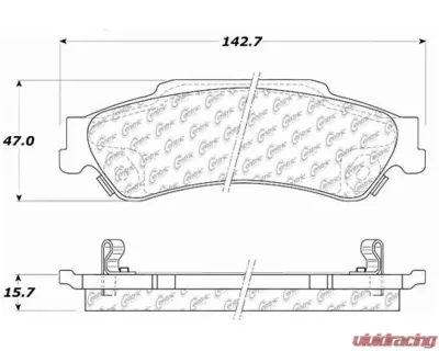 Centric C-Tek Ceramic Brake Pads with Shims 103.07290 - 103.07290
