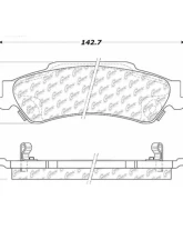 Centric C-Tek Ceramic Brake Pads with Shims 103.07290                                     - 103.07290 - Image 3