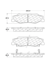 Centric C-Tek Ceramic Brake Pads with Shims 103.07320                                     - 103.07320 - Image 2