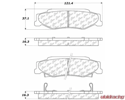 Centric C-Tek Ceramic Brake Pads with Shims 103.07320 - 103.07320