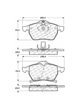Centric C-Tek Ceramic Brake Pads with Shims 103.07360                                     - 103.07360 - Image 2
