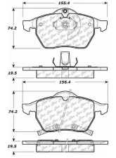 Centric C-Tek Ceramic Brake Pads with Shims 103.07360                                     - 103.07360 - Image 3