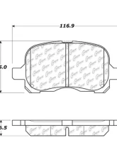 Centric C-Tek Ceramic Brake Pads with Shims 103.07410                                     - 103.07410 - Image 2