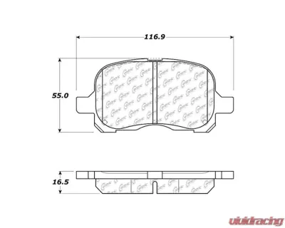 Centric C-Tek Ceramic Brake Pads with Shims 103.07410 - 103.07410