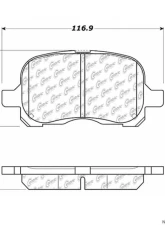 Centric C-Tek Ceramic Brake Pads with Shims 103.07410                                     - 103.07410 - Image 3