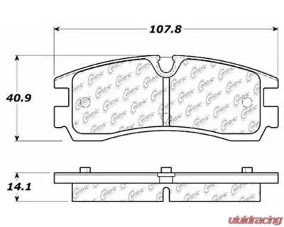 Centric C-Tek Ceramic Brake Pads with Shims 103.07540 - 103.07540