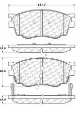 Centric C-Tek Ceramic Brake Pads with Shims 103.07550                                     - 103.07550 - Image 3