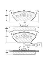 Centric C-Tek Ceramic Brake Pads with Shims 103.07681                                     - 103.07681 - Image 2
