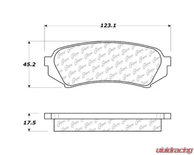 Centric C-Tek Ceramic Brake Pads with Shims 103.07730 - 103.07730