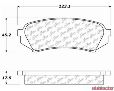 Centric C-Tek Ceramic Brake Pads with Shims 103.07730 - 103.07730