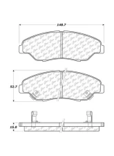 Centric C-Tek Ceramic Brake Pads with Shims 103.07740                                     - 103.07740 - Image 2