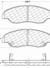 Centric C-Tek Ceramic Brake Pads with Shims 103.07740                                     - 103.07740 - Image 3