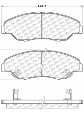 Centric C-Tek Ceramic Brake Pads with Shims 103.07740                                     - 103.07740 - Image 3