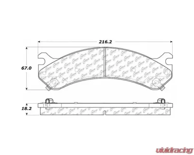 Centric C-Tek Ceramic Brake Pads with Shims 103.07840 - 103.07840