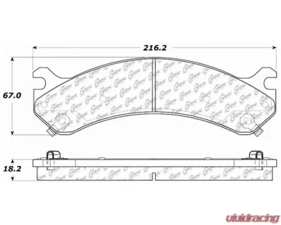 Centric C-Tek Ceramic Brake Pads with Shims 103.07840 - 103.07840