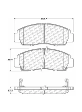 Centric C-Tek Ceramic Brake Pads with Shims 103.07870                                     - 103.07870 - Image 2