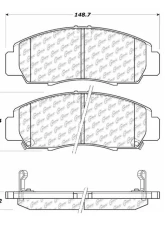 Centric C-Tek Ceramic Brake Pads with Shims 103.07870                                     - 103.07870 - Image 3