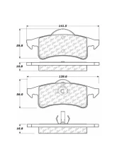 Centric C-Tek Ceramic Brake Pads with Shims 103.07910                                     - 103.07910 - Image 3