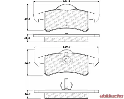 Centric C-Tek Ceramic Brake Pads with Shims 103.07910 - 103.07910