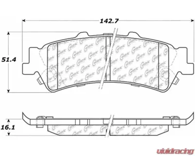 Centric C-Tek Ceramic Brake Pads with Shims 103.07920 - 103.07920
