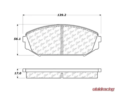 Centric C-Tek Ceramic Brake Pads with Shims 103.07930 - 103.07930