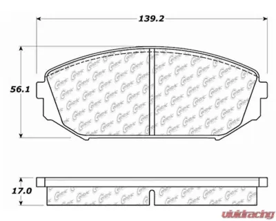 Centric C-Tek Ceramic Brake Pads with Shims 103.07930 - 103.07930