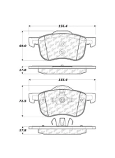 Centric C-Tek Ceramic Brake Pads with Shims 103.07940                                     - 103.07940 - Image 2