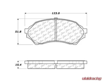 Centric C-Tek Ceramic Brake Pads with Shims 103.07980 - 103.07980
