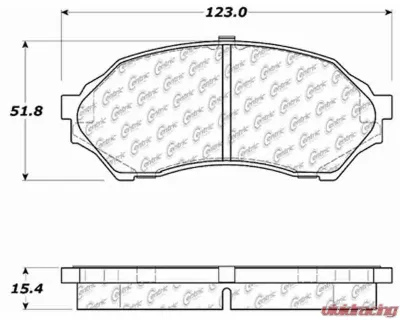 Centric C-Tek Ceramic Brake Pads with Shims 103.07980 - 103.07980